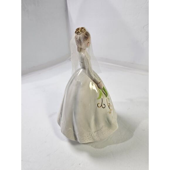 Josef Originals Spring Bride Music Box Motion Spins Wedding March Veil, Vintage - Picture 5 of 9